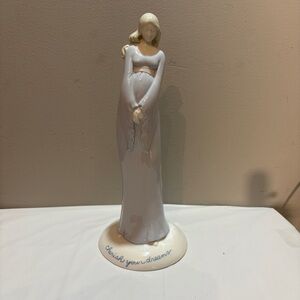 Vintage 1973 Soft Touch Creations Porcelain  Figurine Pregnant Mom. •Rare Find•